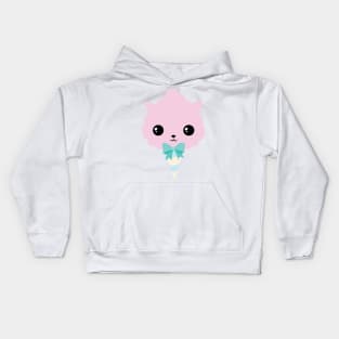 cotton candy cat Kids Hoodie